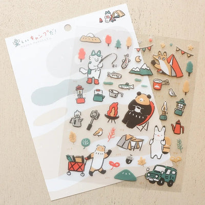 Cozyca Products x Masao Takahata Clear Sticker - Fun Camping!