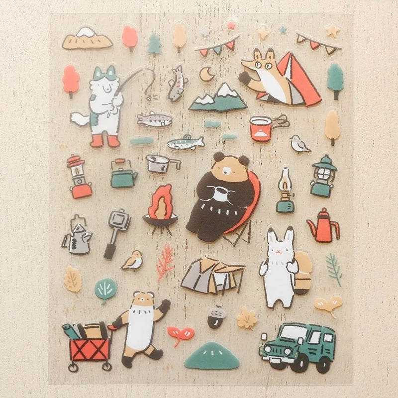 Cozyca Products x Masao Takahata Clear Sticker - Fun Camping!