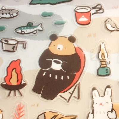 Cozyca Products x Masao Takahata Clear Sticker - Fun Camping!