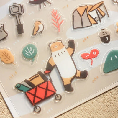 Cozyca Products x Masao Takahata Clear Sticker - Fun Camping!