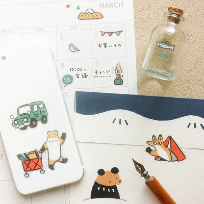 Cozyca Products x Masao Takahata Clear Sticker - Fun Camping!