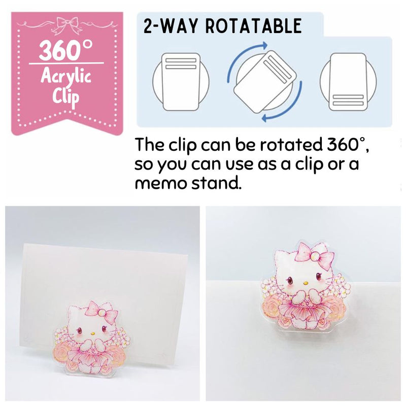 Sanrio x Miki Takei Acrylic Clip - Hello Kitty | Sweet Pink