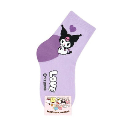 Kikiya Socks x Sanrio Children Big Heart Long Socks 170-190mm (Medium)