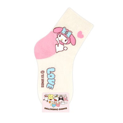 Kikiya Socks x Sanrio Children Big Heart Long Socks 170-190mm (Medium)