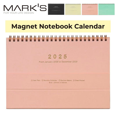 Mark's 2025 A5 Desktop Magnet Notebook Calendar