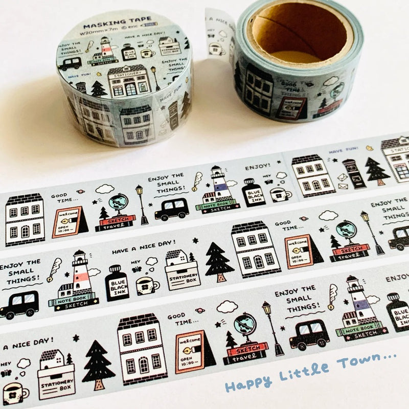 Eric x Cute Things From Japan Masking Tape - Happy Little Town