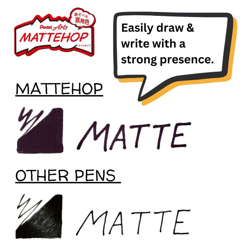 Pentel MATTEHOP Liquid Gel 1.0mm Rollerball Pens