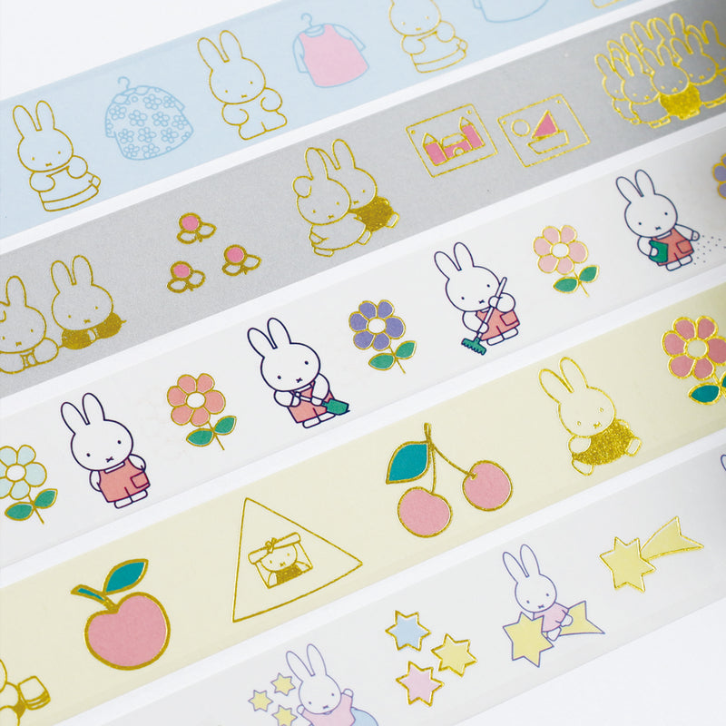 Green Flash x Miffy Masking Tape Samples with Gold Foil - No. 1 - 5