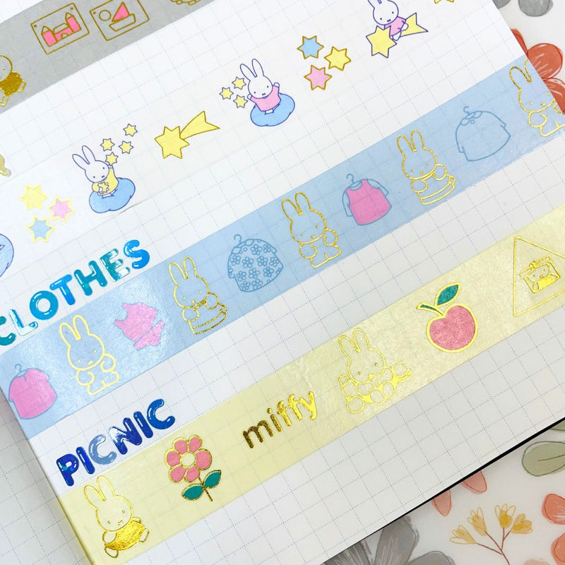 Green Flash x Miffy Masking Tape Samples with Gold Foil - No. 1 - 5