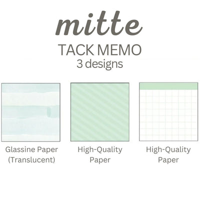 Sun-Star Mitte Tack Memo Square Block Sticky Notes - Pale Green