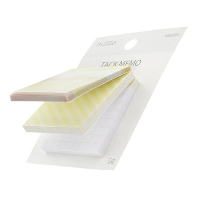 Sun-Star Mitte Tack Memo Square Block Sticky Notes - Cream Yellow