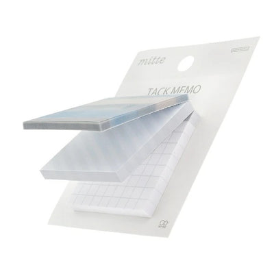 Sun-Star Mitte Tack Memo Square Block Sticky Notes - Frosty White