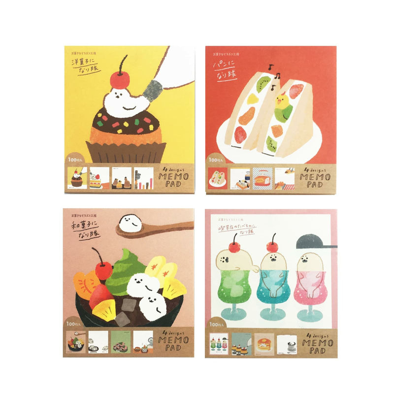 Furukawa Paper Works Sweets Animal Workshop Memo Pad - Western Sweets