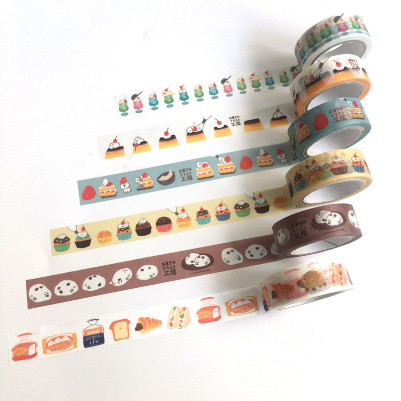 Furukawa Paper Works Sweets Animal Workshop Washi Tape - Strawberry Cake