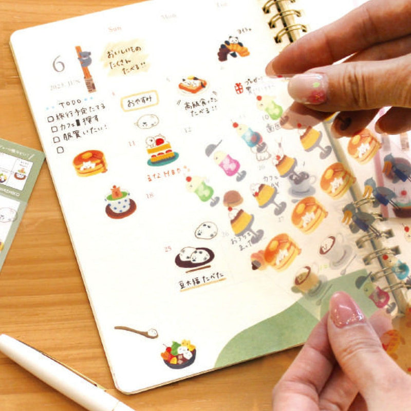 Furukawa Paper Works Sweets Animal Workshop Sticker - Coffee Shop