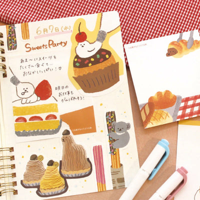 Furukawa Paper Works Sweets Animal Workshop Memo Pad - Japanese Sweets