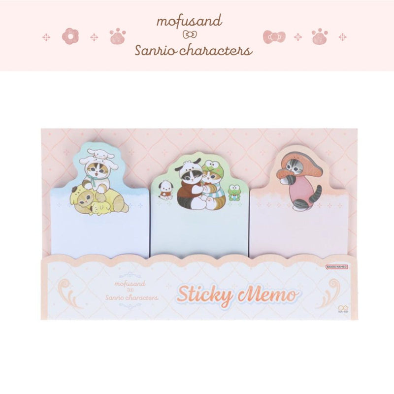 Sun-Star Mofusand x Sanrio Characters Sticky Memo - Orange