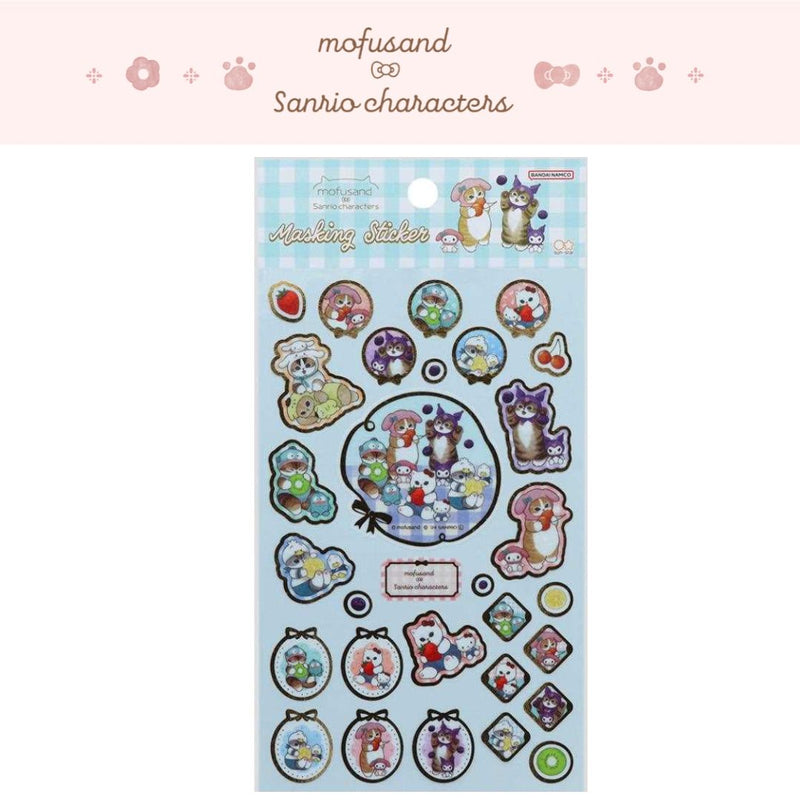 Sun-Star Mofusand x Sanrio Characters Masking Sticker