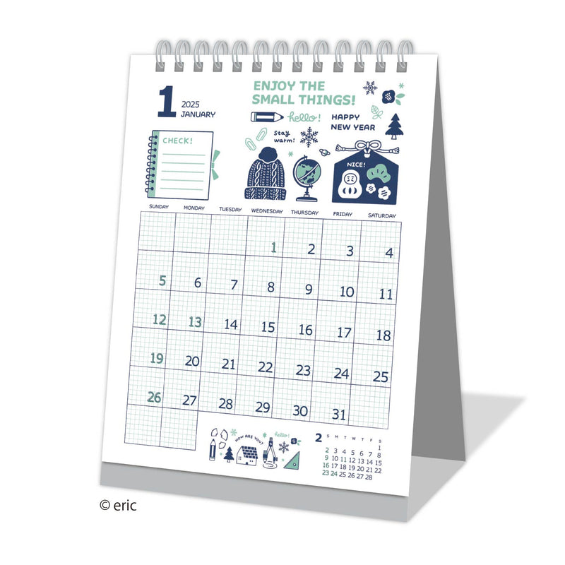 Shinnippon x Eric 2025 Monthly Desktop Calendar