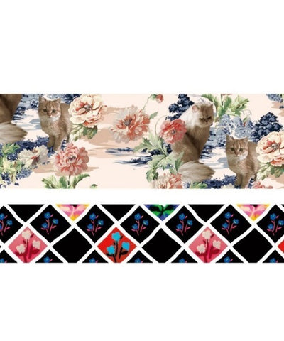 Mark's x Paul & Joe La Papeterie Washi Tape (Set of 2) -  Tapisserie & Tartan Floral