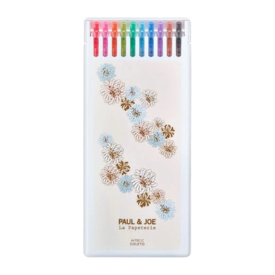 Paul & Joe La Papeterie x Pilot Hi-Tec C Coleto 4 Colour Ballpoiint Pen Barrel with 10 Colours Refill Set - Chrysantheme Ivory