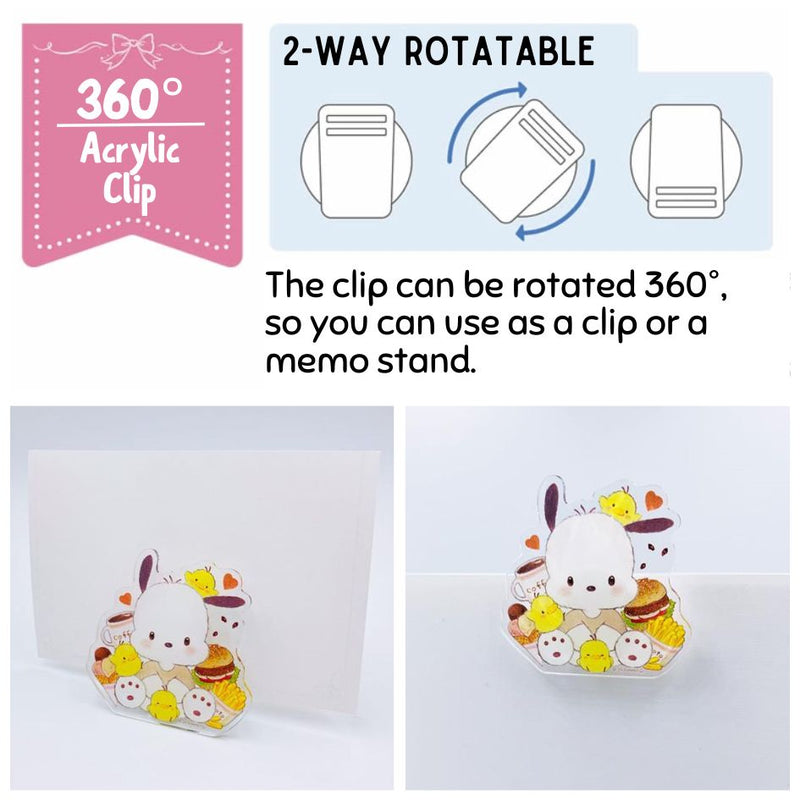 Sanrio x Miki Takei Acrylic Clip - Pochacco | Fast Food