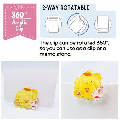 Sanrio x Miki Takei Acrylic Clip - Pompompurin | Pancake