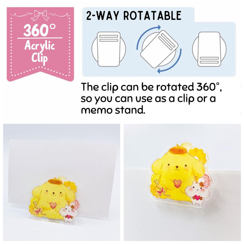 Sanrio x Miki Takei Acrylic Clip - Pompompurin | Pancake