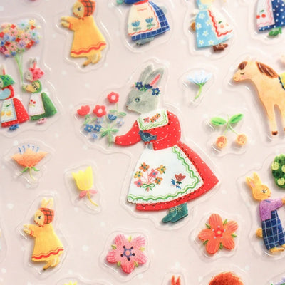 Cozyca Products x Aiko Fukawa Clear Sticker - Rabbit Garden