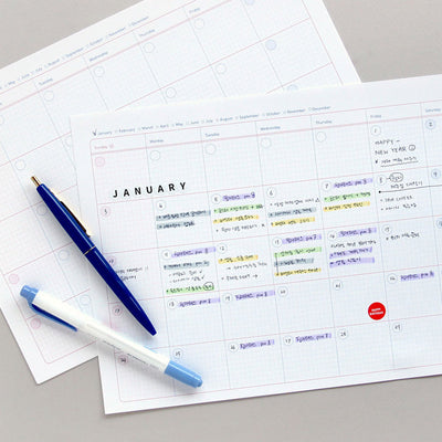 Jam Studio A4 Monthly Desk Pad & Refills