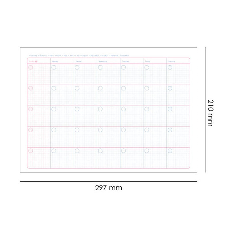 Jam Studio A4 Monthly Desk Pad & Refills