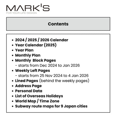 Mark's 2025 EDiT B6 Weekly Vertical Planner Refill