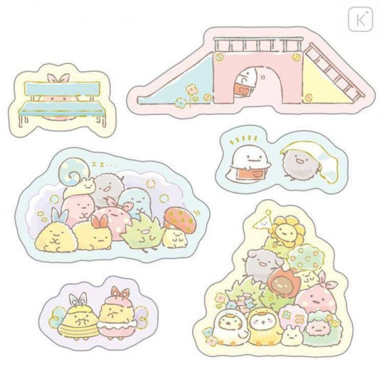 San-X Sumikkogurashi Sticker Sheet - Playground Pink