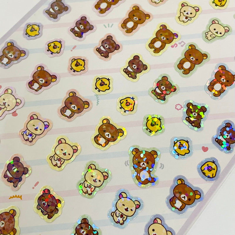 San-X Rilakkuma Sticker Sheet - Purple