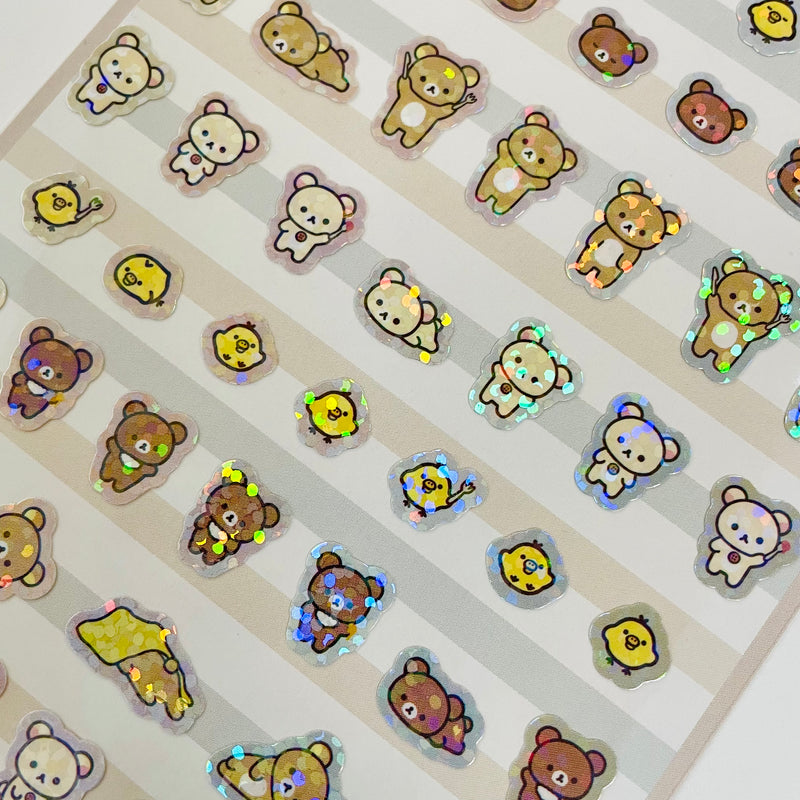 San-X Rilakkuma Sticker Sheet - Brown