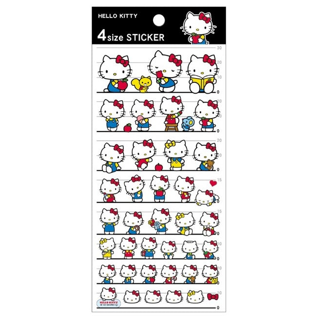 Sanrio x Kamio Japan 4 Size Sticker Sheet - Hello Kitty