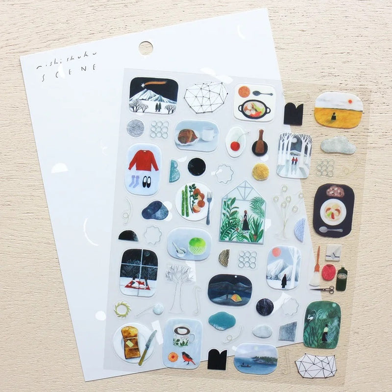 Cozyca Products x Nishi Shuku Clear Sticker - Scene