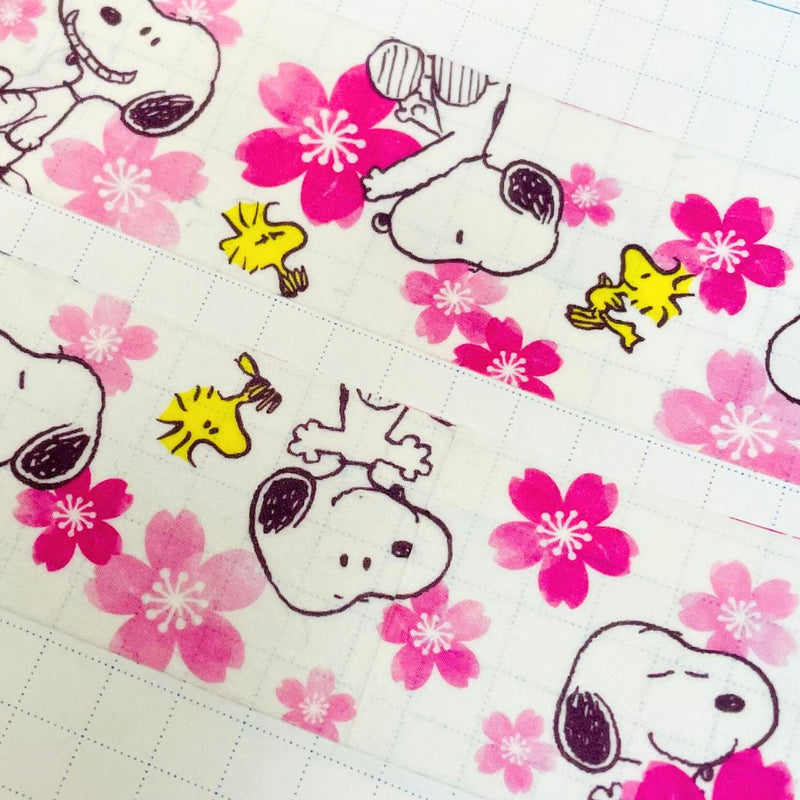 S&C x Snoopy Masking Tape Samples - Sakura White / Pink