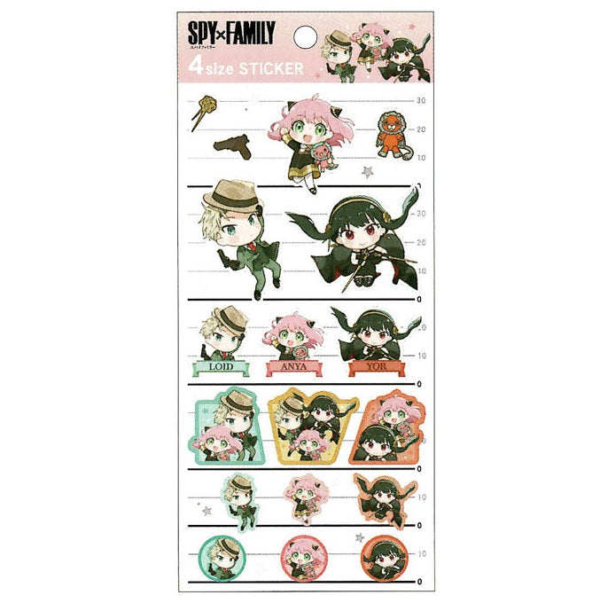 Spy x Family x Kamio Japan 4 Size Sticker Sheet - Cute