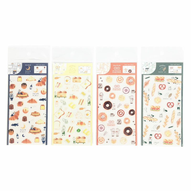 Furukawa Paper Works Yakitate Pan Town Collection Clear Sticker Sheet - Asagopan