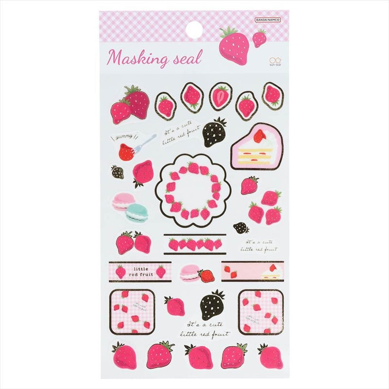 Sun-Star Masking Sticker with Gold Foil- Strawberry Cake