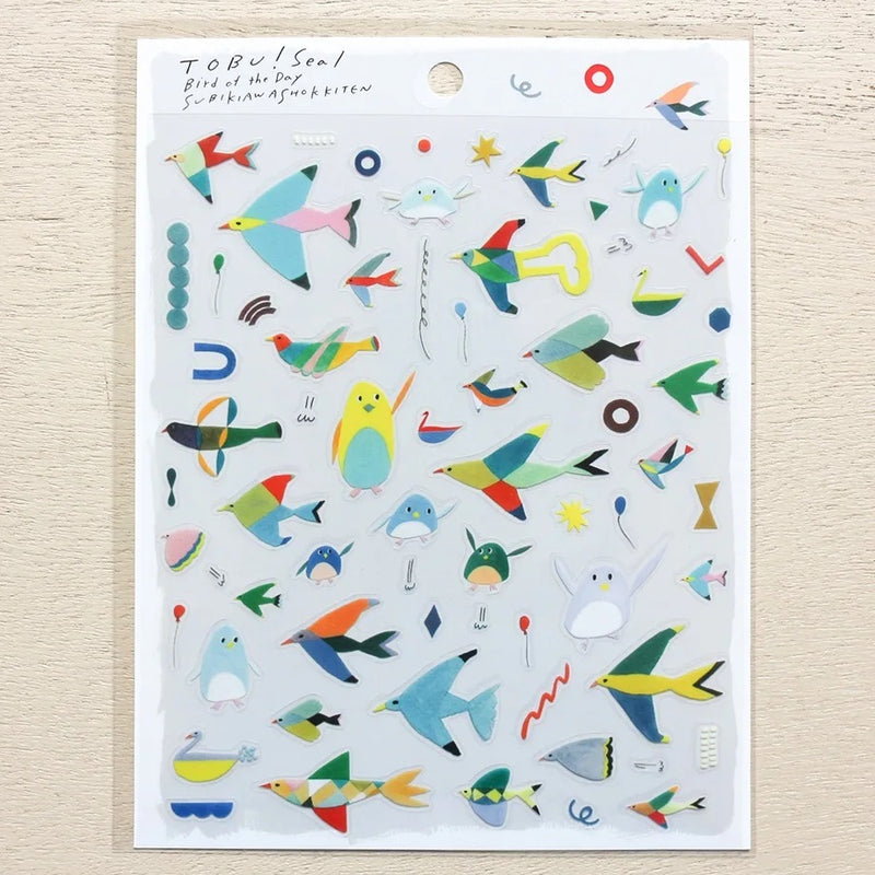 Cozyca Products x Subikiawa Shokkiten Clear Sticker - Tobu! Seal (Bird of the Day)