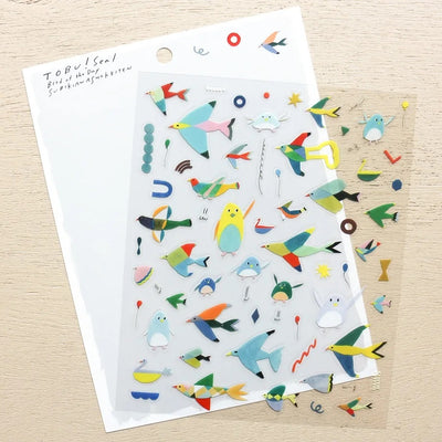 Cozyca Products x Subikiawa Shokkiten Clear Sticker - Tobu! Seal (Bird of the Day)