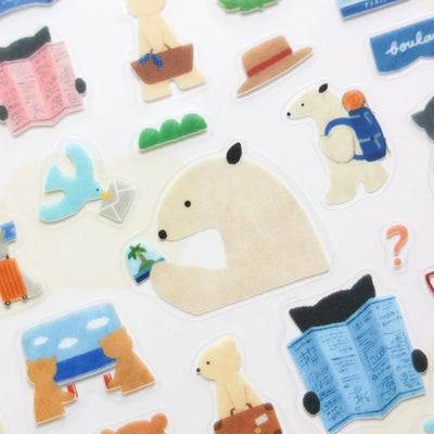 Cozyca Products x Mariko Fukuoka Clear Sticker - Let's go on a Trip