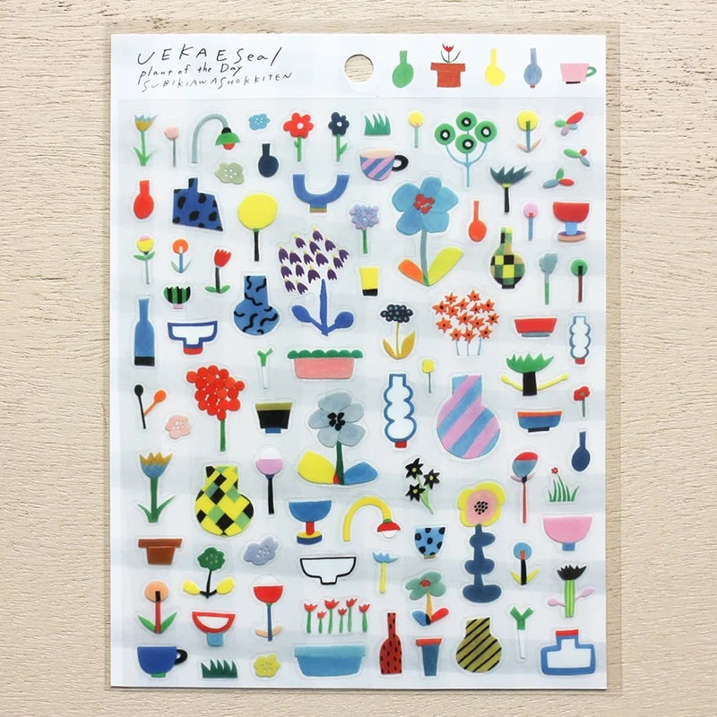 Cozyca Products x Subikiawa Shokkiten Clear Sticker - Uekae Seal (Plant of the Day)