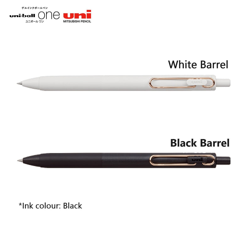 Uni-ball One Gel Pens 0.5mm - Rose Gold Clip