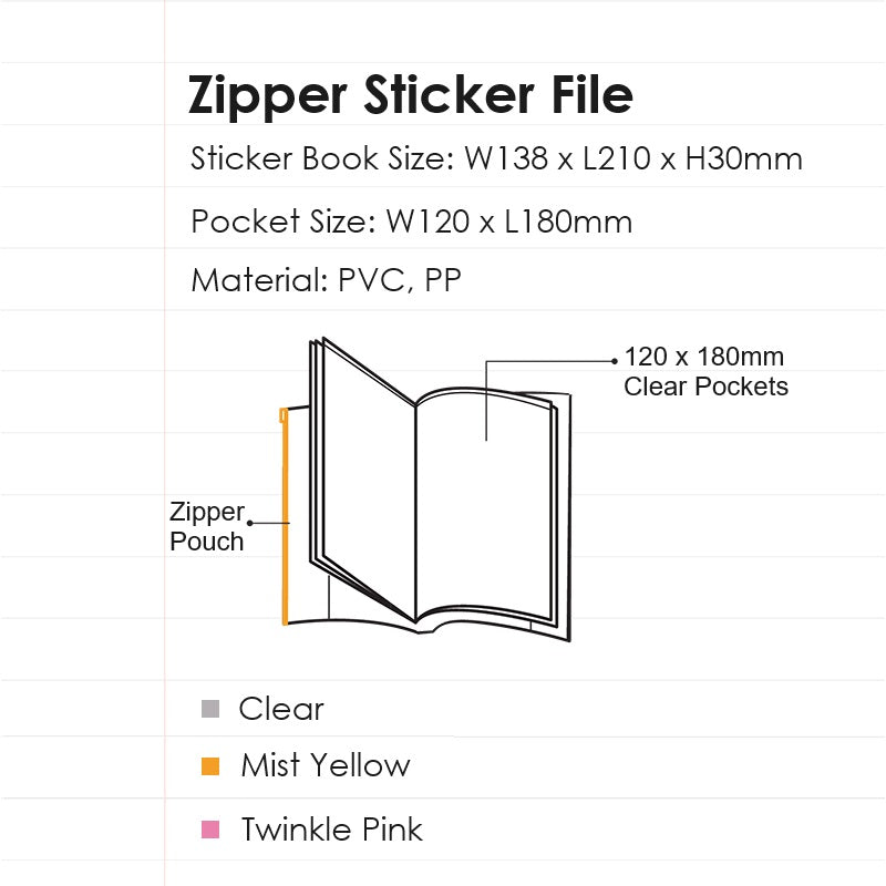 Jam Studio Zipper Sticker File