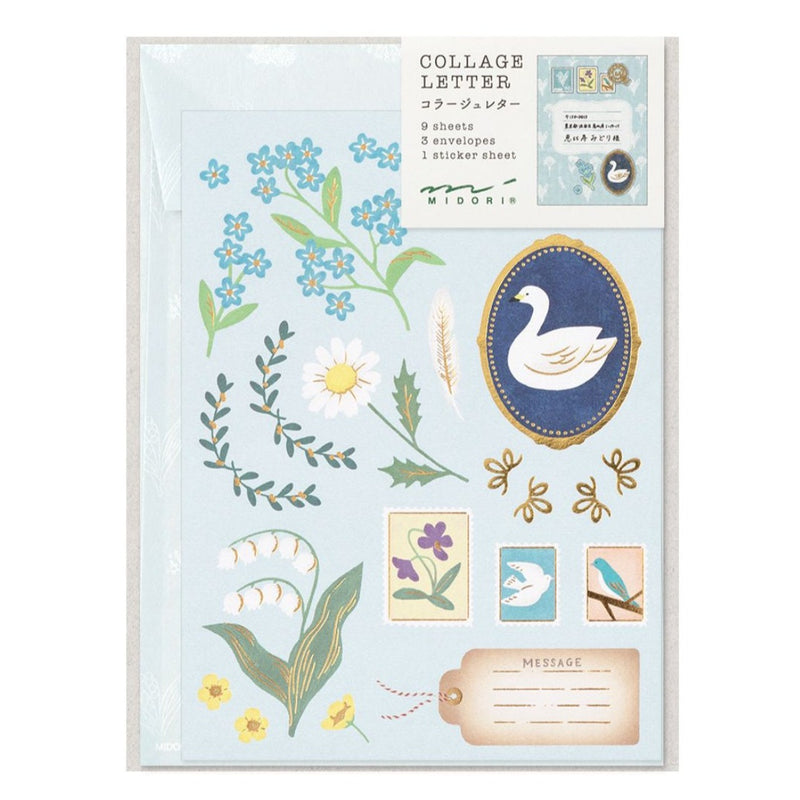 Midori Collage Letter Set - Bird