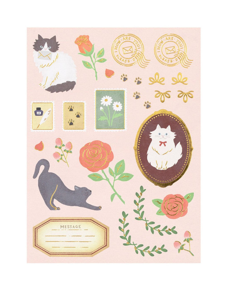 Midori Collage Letter Set - Cat