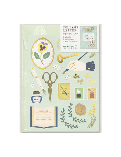 Midori Collage Letter Set - Stationery